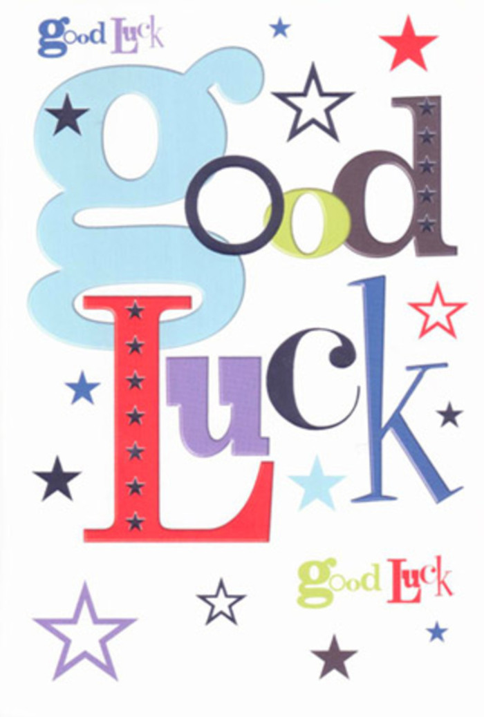 This luck-themed card glows with the kinetic energy of Cambridge Heath-its eye-catching letters in lively pastel blue, exuberant red, sleek black, and grounded moss green echoing the diverse energy of local streets. Against the generous sweep of white, vivid stars dart and dance in every direction, their colours popping like the art installations seen at nearby creative studios. The graphic arrangement doesn't just spell out a wish, but cheers it on, resembling the supportive applause often heard at Columbia Road Flower Market. The well-balanced white space allows each font and shade to breathe, framing a design that feels both contemporary and heartfelt. In the hand, the card's smooth, thick texture speaks to its craftsmanship, recalling the pride Cambridge Heath specialists take in every floral delivery along Hackney Road. More than a simple good luck wish, this card acts as a modern talisman-laden with hope, creative flair, and a genuine sense of encouragement ready to travel with its recipient into a dazzling future shaped by the optimism of the area.